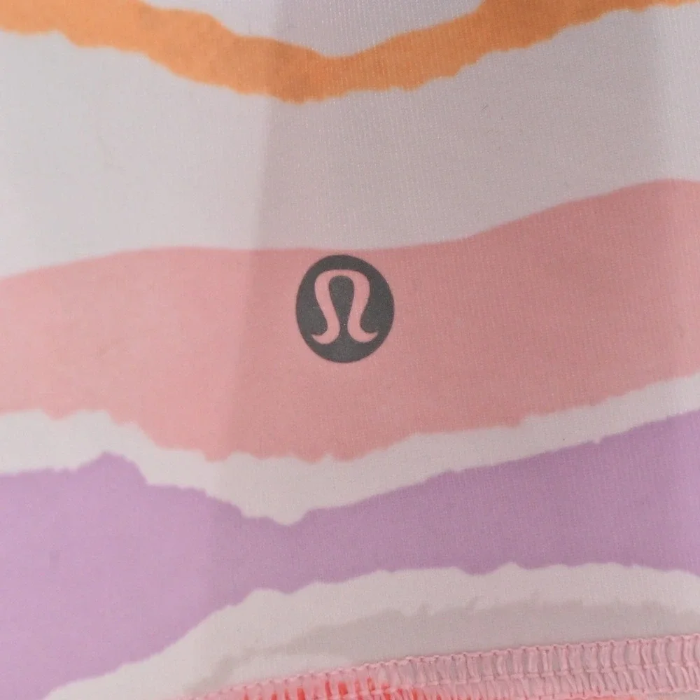 Lululemon Dancing Warrior Strappy Tank Top Womens‎ Size 6 Striped Yoga Athletic